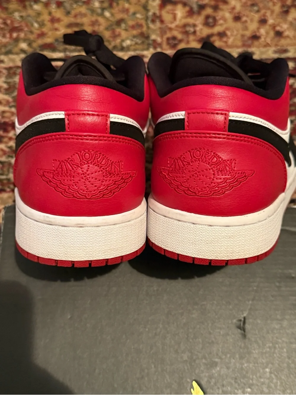 Jordan 1 Low Retro Black Toe - Men’s Low Sneaker — Red/Black/White